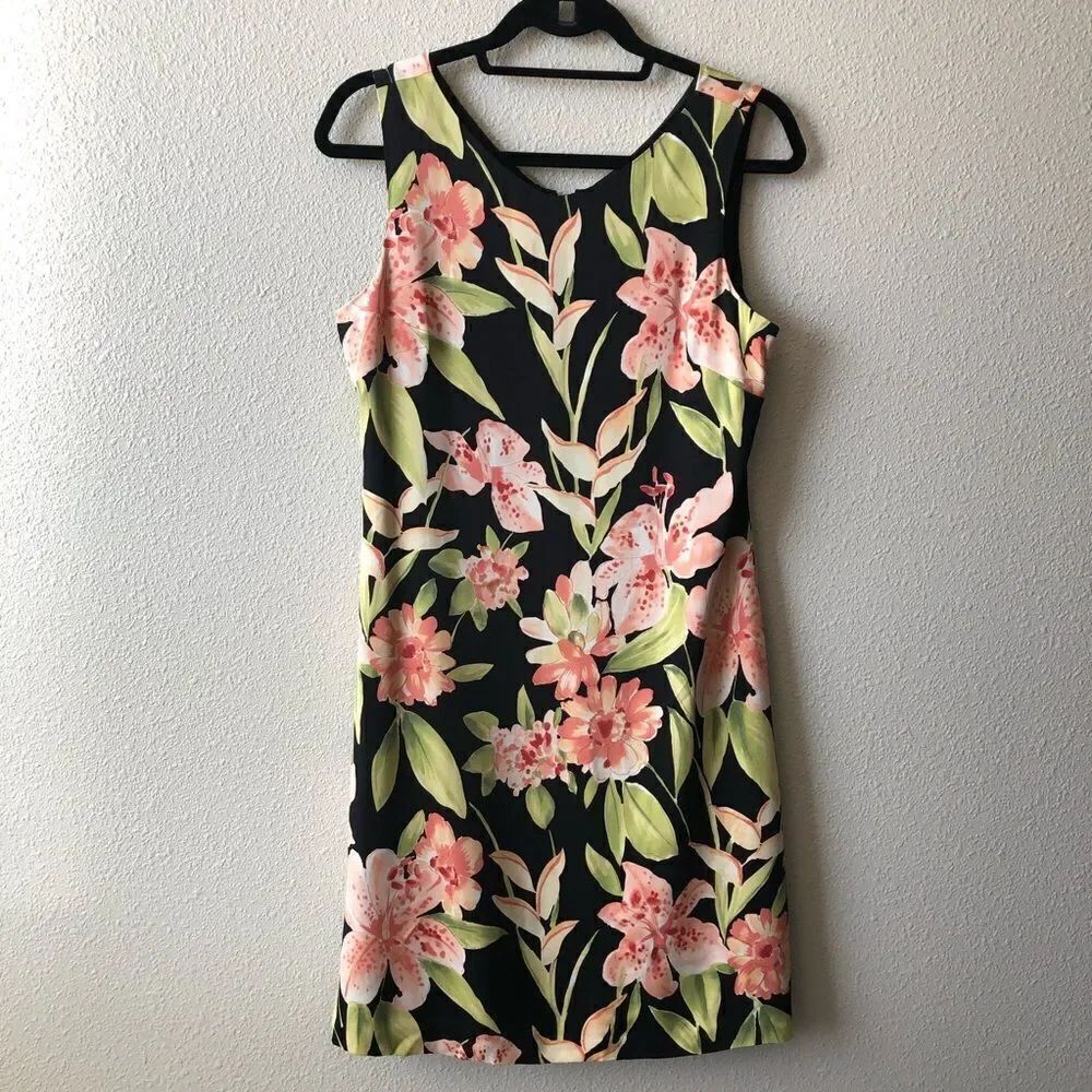 Tommy Bahama Signature Floral Print Silk Dress